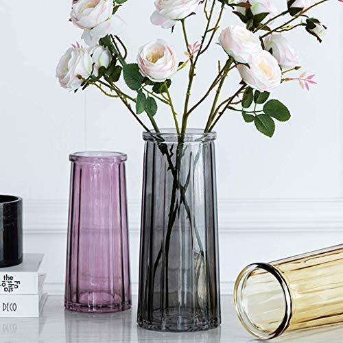 Home Vaas, Veelkleurige Glazen Vaas Verhoog Onbreekbare Vaas, Lelie Tulpenvaas, Hoog: 25CM/30CM (Kleur: Blauw, Maat: 12 * 12 * 30CM) - Afbeelding 6