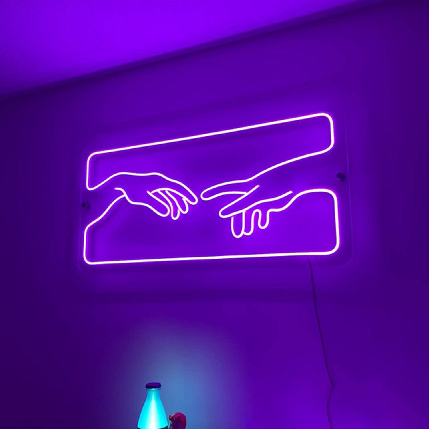 FARNEW Led Neon Light Signs for Room Decor Beer Bar Club Bedroom Office Hotel Pub Cafe Birthday Wedding Engagement Party Wall Hanging Decoration (Purple) - Purple