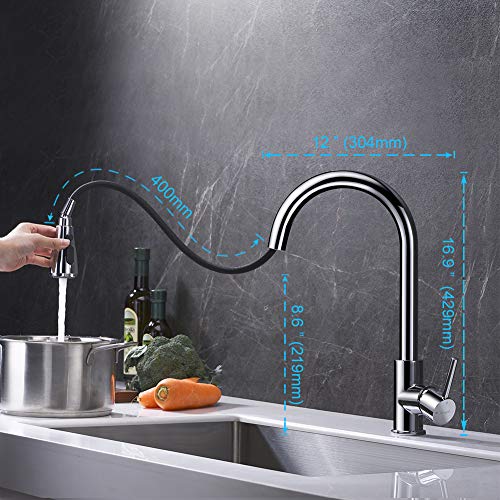 Ibergrif-M22136-Grifo-de-Cocina-con-Teleducha-Extraible-Mezclador-de-Fregadero-Ahorro-de-Agua-Cromo-Plata