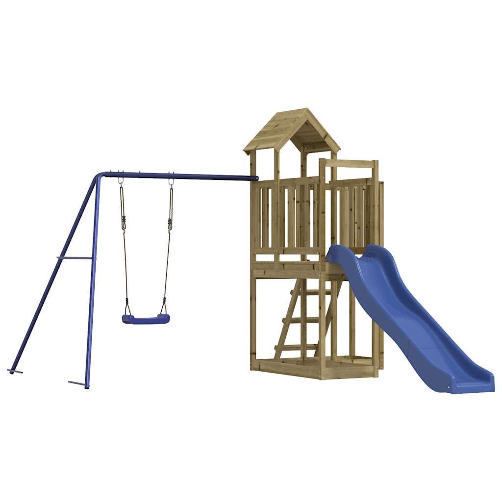 vidaXL Spielturm mit Rutsche, Schaukel und Sandkasten aus imprägniertem Kiefernholz