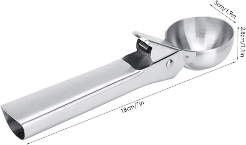 Miniatura 6 de Cuchara de bola de helado, cuchara de helado de acero inoxidable de 7 pulgadas, cuchara de sandía, cuchara de helado, cuchara, excavadora, servidor,