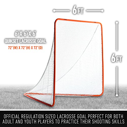 Franklin Sports Official Size Lacrosse Goal - Portable Steel Backyard Lacrosse Net For Kids + Adults - Lacrosse Training Equipment - 72" X 72" #TOP1