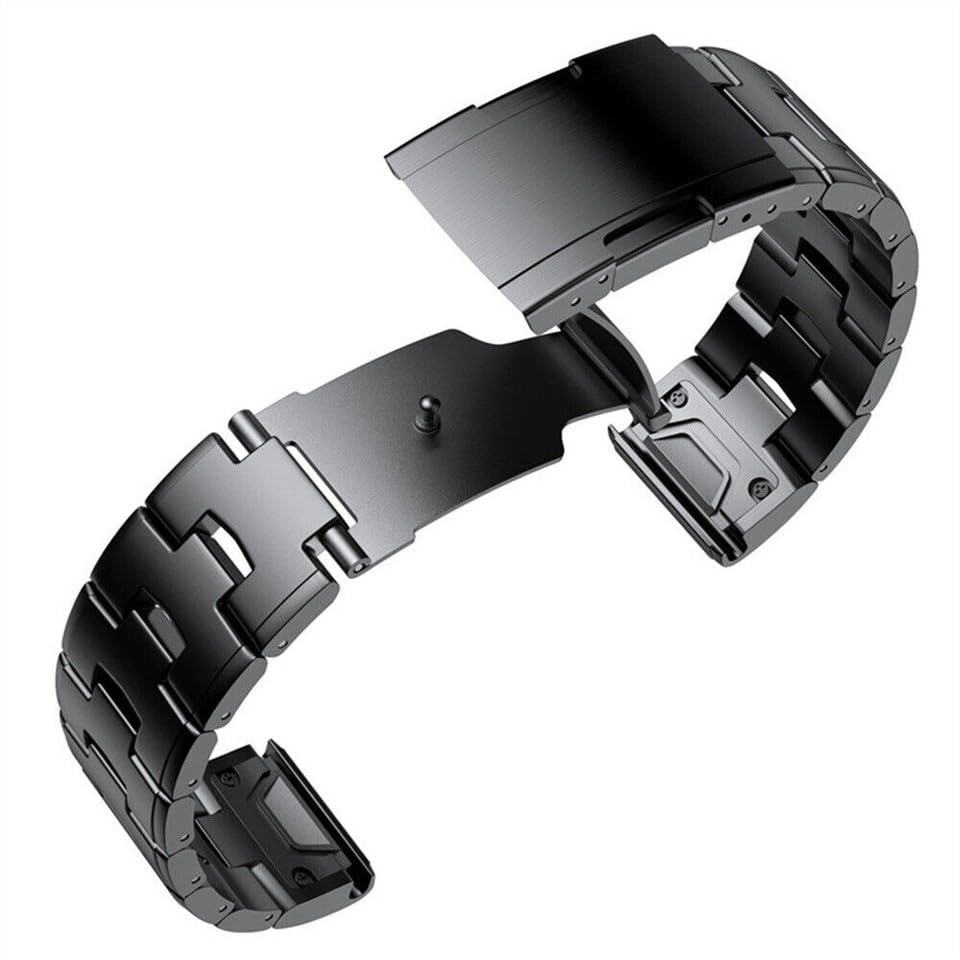 Generic Kompatybilny z Garmin Descent G1 (22 mm (kolor: tytanowy metalowy pasek do zegarka obudowa