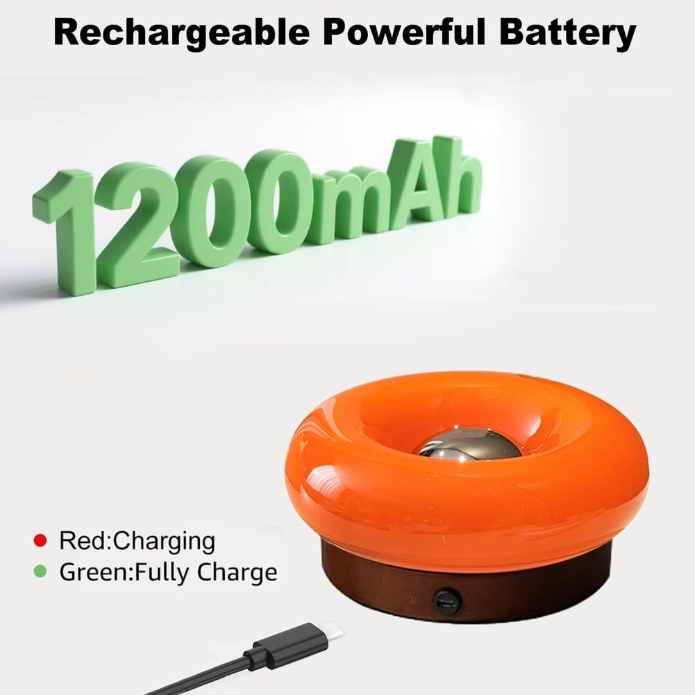 EaEa LED Tischlampe Kabellos Akku, Donut Tischleuchte Touch Dimmbar Nachttischlampe USB Aufladbar,ohne Kabel Batteriebetrieben Modern Tischlampen für Schlafzimmer Wohnzimmer Esszimmer,Rosa