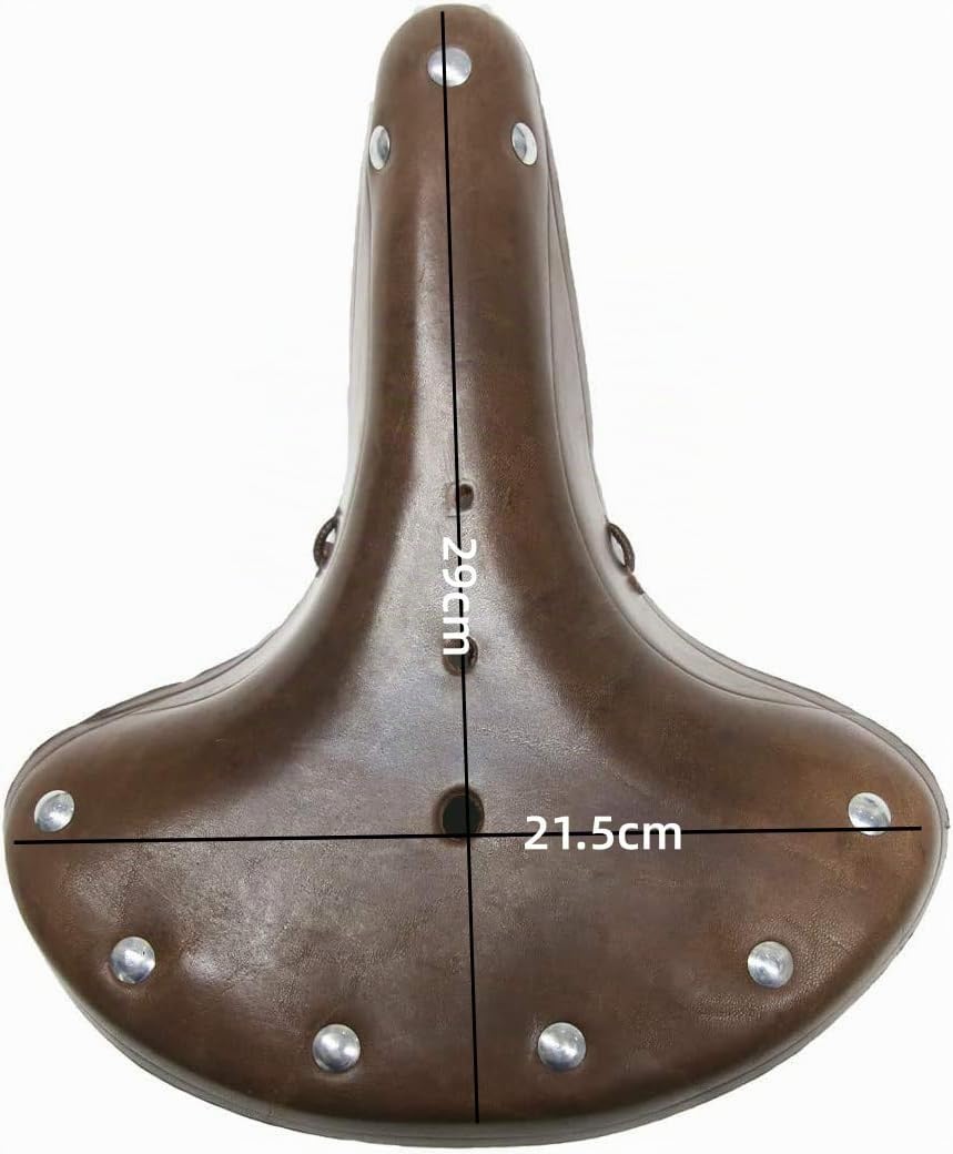 TentHome Sella per bicicletta in pelle vintage sella a molla elicoidale per uomo donna caffè