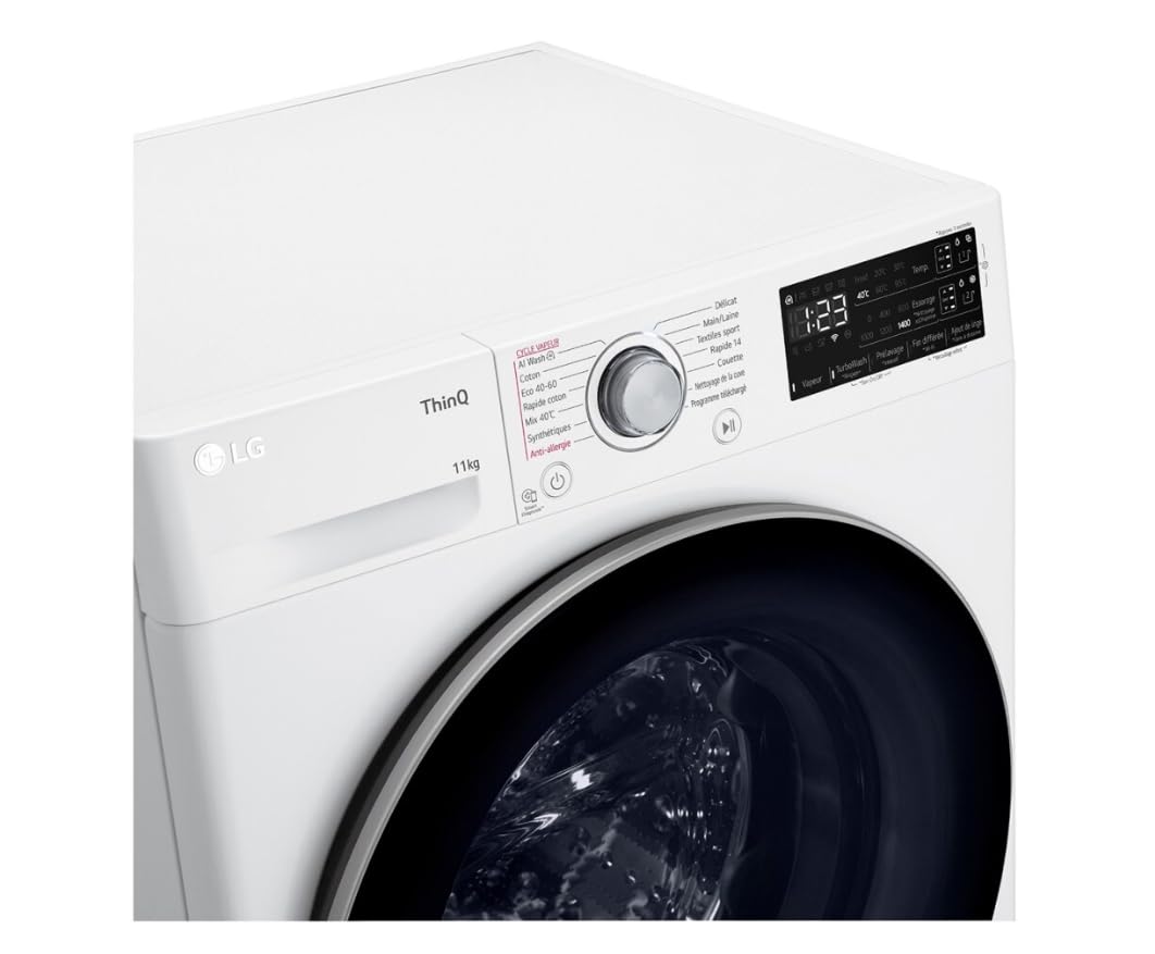Lave-linge hublot 11kg LG F14R31WHSA Blanc