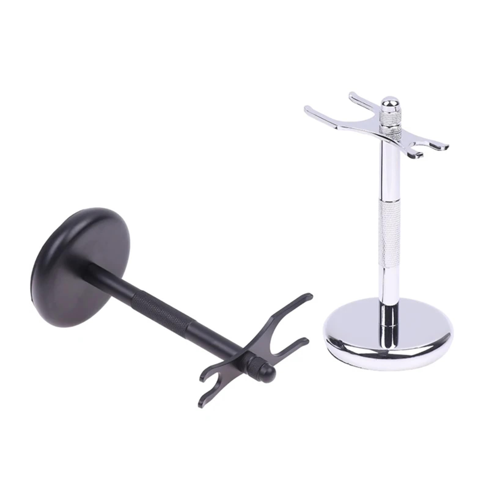 Männer Rasierer Halter Stahl Rasierpinsel Ständer Sicherheit Zubehör(Black)