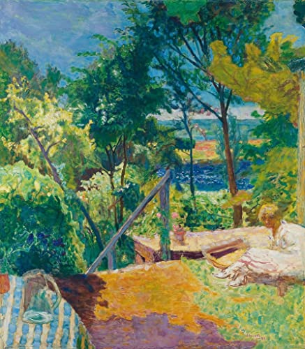 Tableau la terrasse à Vernon Pierre Bonnard poster dart mural pour décoration salon 60x90cm
