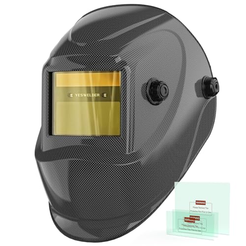 Image of YESWELDER Auto Darkening Welding Helmet, Blue Light Blocking, 1 /1 /1 /1 True Color Solar Powered Welding Hood with 2 Arc Sensors, Wide Shade 3.5 /9-13 Welder Mask for TIG MIG ARC and Grind