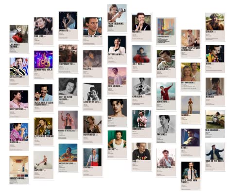 Image of Harry Styles Wall Collage Kit 50 PCS A6 4x6 Inch Posters for Wall | Harry Styles Music Posters | Home Decor | Wall Decor Items | Room Decoration Items for Bedroom | Wall Stickers for Home | Room Decor