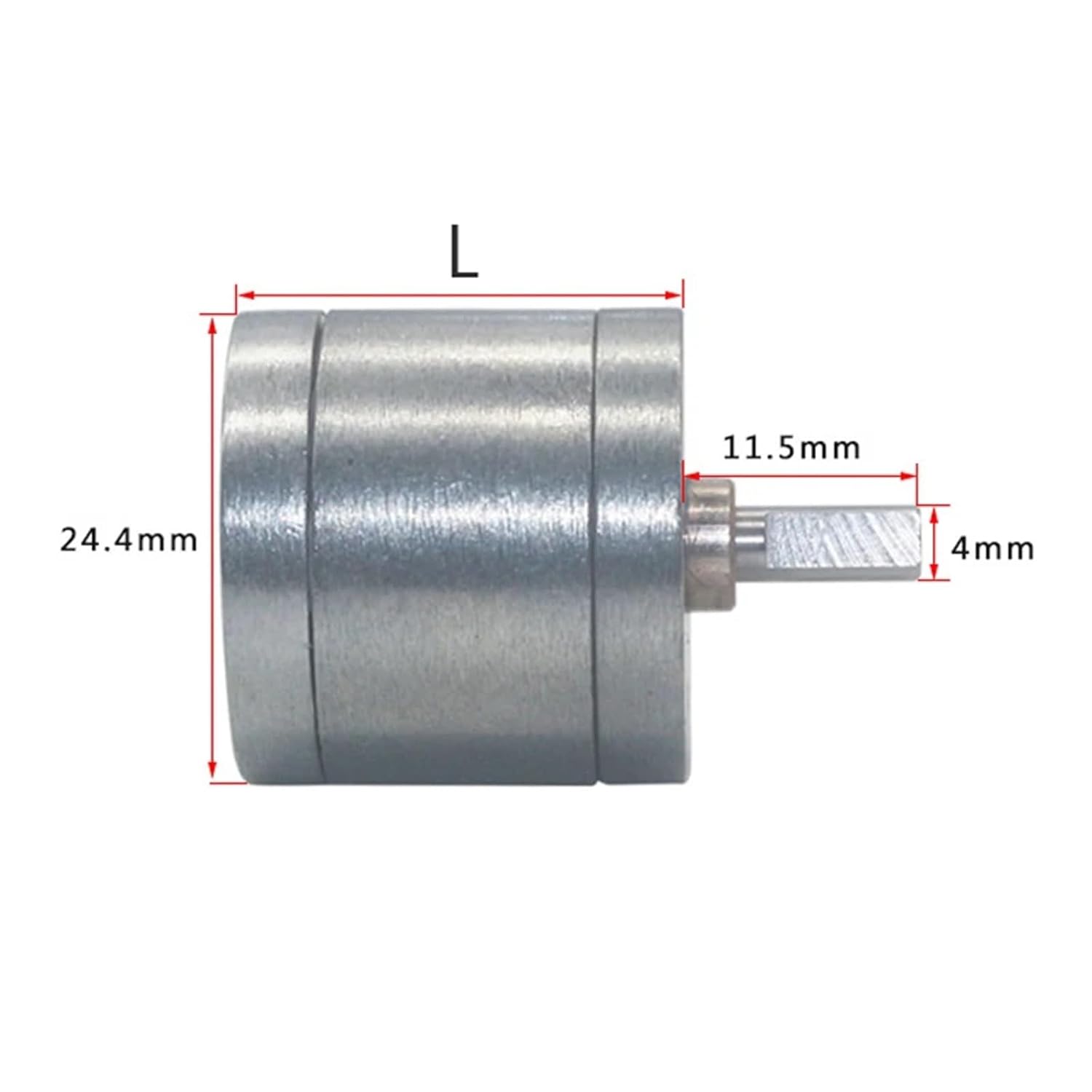 25mm Reduction Gearbox Gear Motor 2.0MM for 300 310 2418 370 371 DC 1Pcs(1 to 4.4,Output Shaft L10mm)
