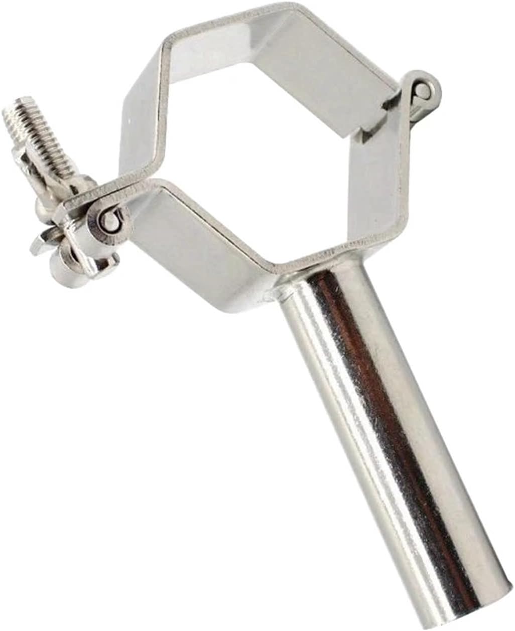 SS304 stainless steel hexagonal pipe bracket, pipe clamp, pipe fixing clamp, water pipe bracket, handleless design, 12.7mm-102MM(89mm)