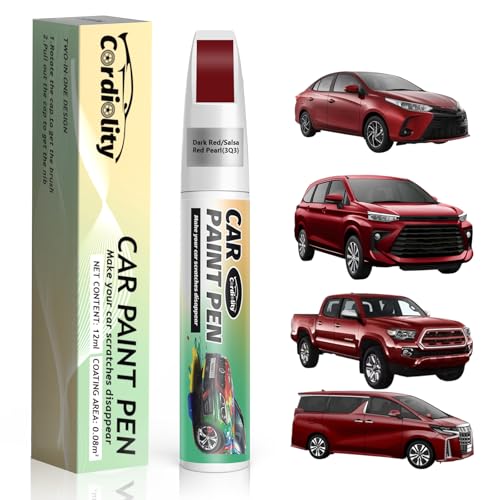 Image of Dark Red /Salsa Red Pearl(3Q3) Touch Up Paint Pen for Toyota,Car Paint Scratch Repair Pen Quick and Easy Fix Auto Paint Scratch