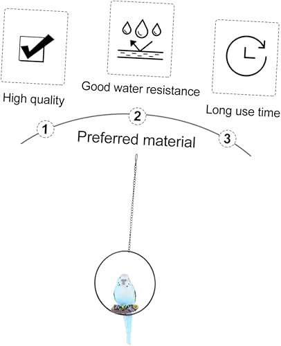 Miniatura 7 de Happyyami Adorno de loro pequeño, manualidades de resina, modelos de metal, para patio, escultura de pájaro linda, adorno de pájaro, adorno de mesa,