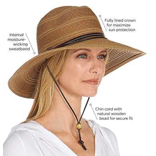 Coolibar Upf 50+ Women's Tempe Sun Hat - Sun Protective (One Size- Brown/Natural) #TOP3