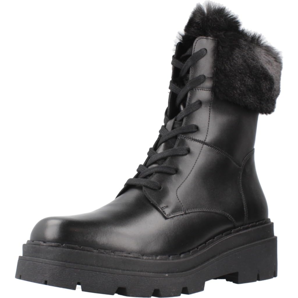 Geox Women's D Felleny Ankle Boot, black, 7 UK