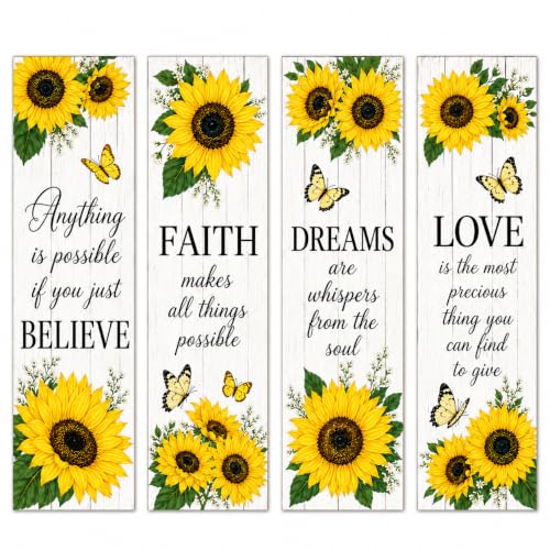Image of Zesta Wooden Wall Hanging Decorative Items /Hanging Home Wall Decor Items /MDF Decoration Items for Home /Cute Wall Art For Living Room /Home Decor Items Living Room (Believe Faith Dream Love)