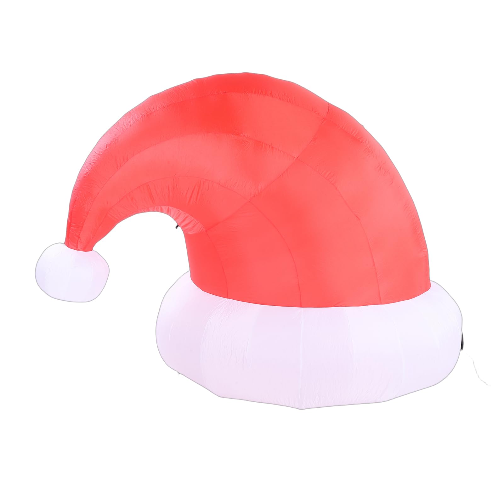 Mingzhe Aufblasbare Weihnachtsmütze mit LED-Lichtern, Wasserfest, Aufblasbare Weihnachtsmütze für Veranstaltungen Im Freien (EU-Stecker 220–240 V)