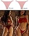 FINETOO Womens Underwear Cotton High Cut String Bikini Panties Low Rise Hipster Ladies Sexy Cheeky Underwear 6 Pack