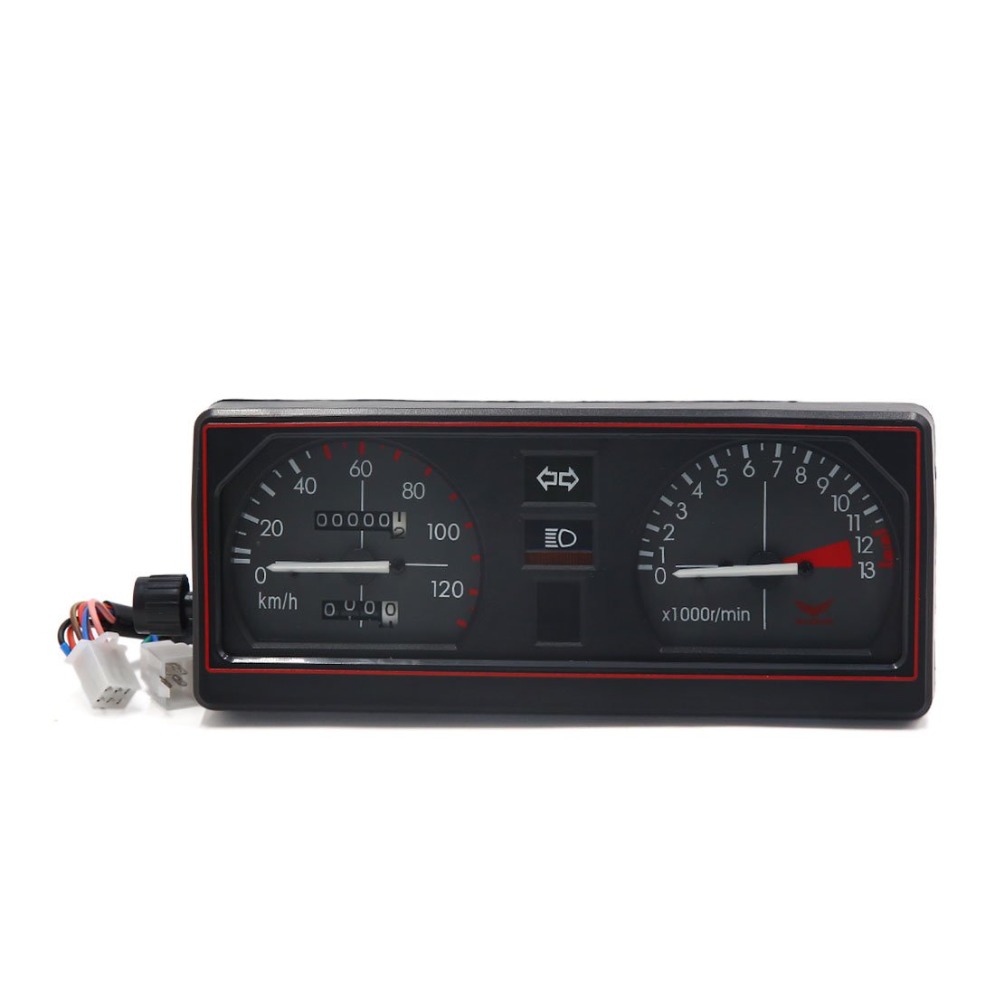 Ruilogod Moto 0-120km / h odometro contagiri tachimetro tachimetro misuratore DC12V per cbt