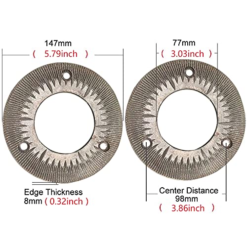 Image of 2PCS Grinding Sheets for 3000W 110V Electric Grain Mill Heavy Duty Commercial Grain Grinder Machine Feed Grain Mills Grain Dry Feed Flour Mills Cereals Grinder Rice Corn Grain Coffee Wheat with Funnel