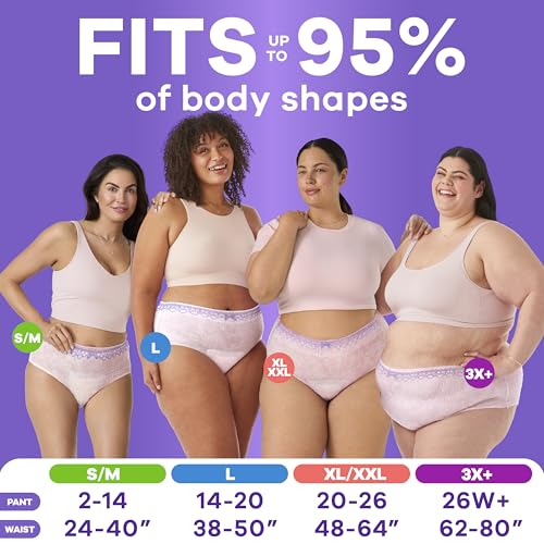 Image of Always Discreet Adult Diapers for Women, Incontinence Underwear, Postpartum Essentials, Disposable Briefs, Max Absorbency, Bladder Leak Protection, Extra Large /XL, 26ct