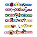FansArriche 100Pcs Different Shape Shoe Charms and 6pc Wristband Bracelet Fits for Clog Shoes & Wristband Party Favors Gifts