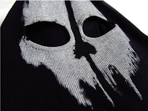 Vista 4 de Unisex Ghost Print Stocking Balaclava Mask Good for War Game Halloween Cosplay