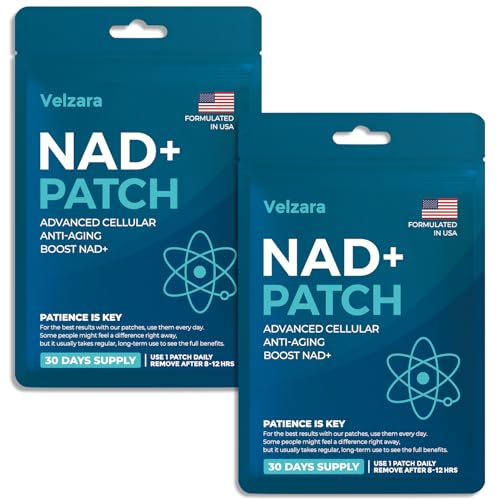Velzara NAD+ Patches Comfortable All-Day Wear Vegan Water-Resistant 60 Patches