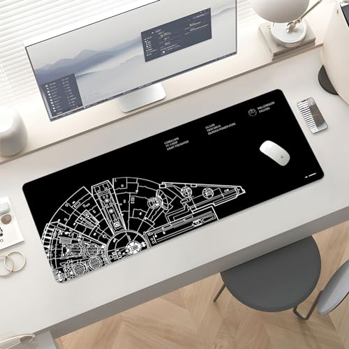Stanoha Mousepad Desk Mat Gaming Large Keyboard Cute Office Desktop Computer Laptop Black XXL Long Giant Big Cool Modern Design Unique