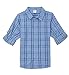 Amazon Brand - Jam & Honey Boys' Regular Fit Button Down Shirt (PAG-129_Blue 2 11-12 Years)