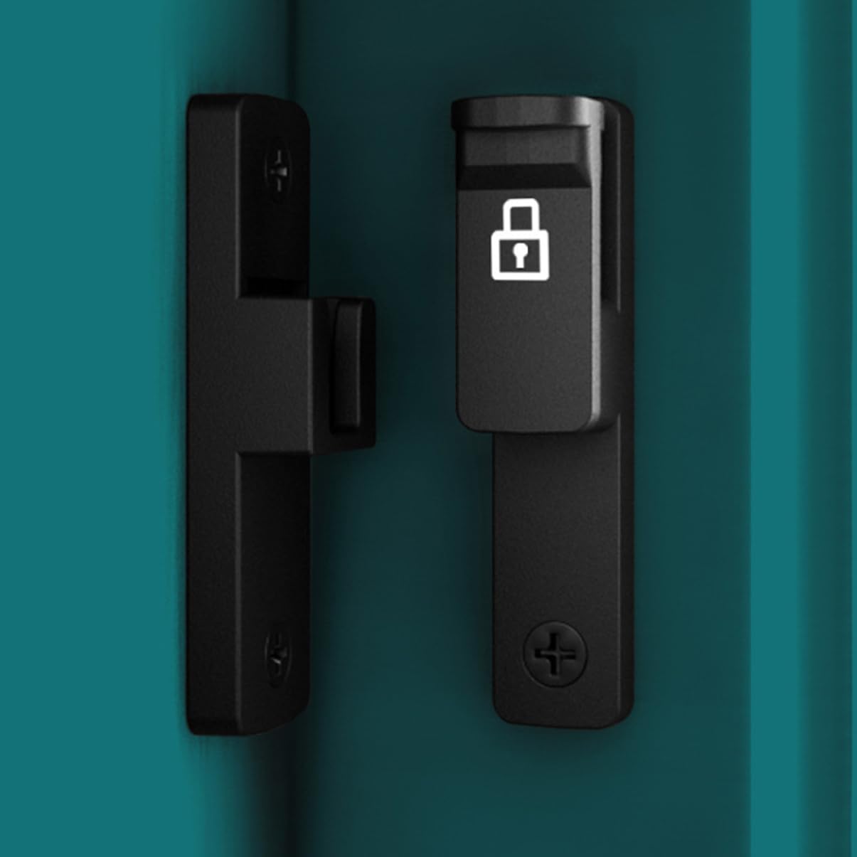 Veemoon 3stücke Barn Door Latch Latch Mit Nachtleuchte Robuste Türverriegelung Für Schiebetüren Garagentore Und Lagertüren Einfache Installation Ohne Bohren