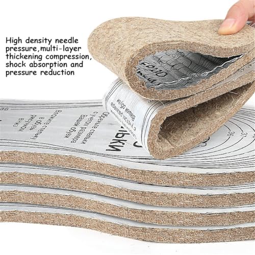 Plantillas de fieltro de lana, 3 pares cortables, absorbentes miniatura 3