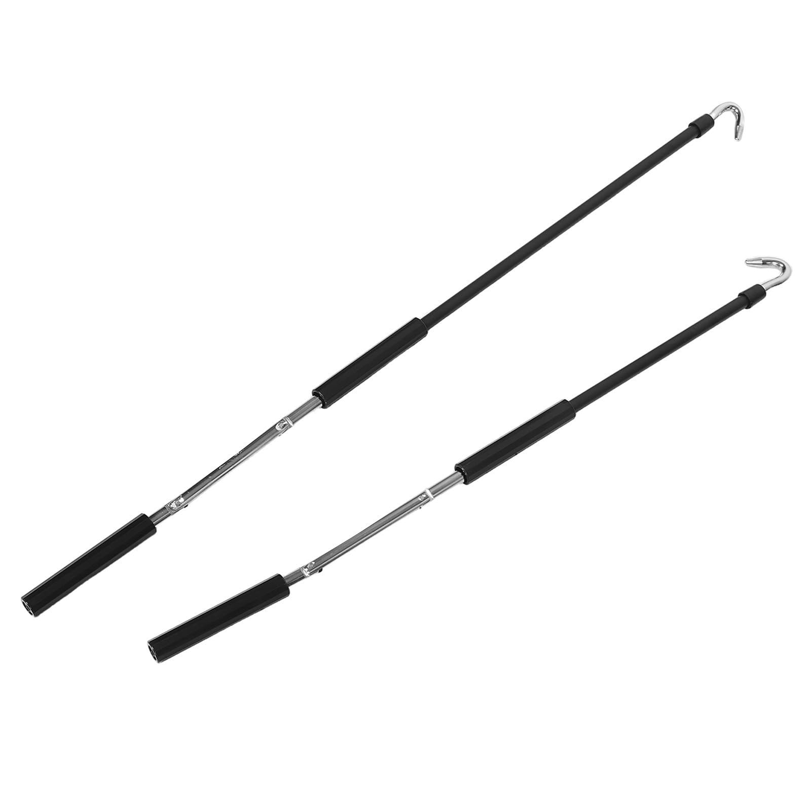 2 Pièces Manivelle Noire en Fer de 62cm pour Store Extérieur avec Poignée Antidérapante Renforcée, Installation Rapide, pour Balcons et Commerces