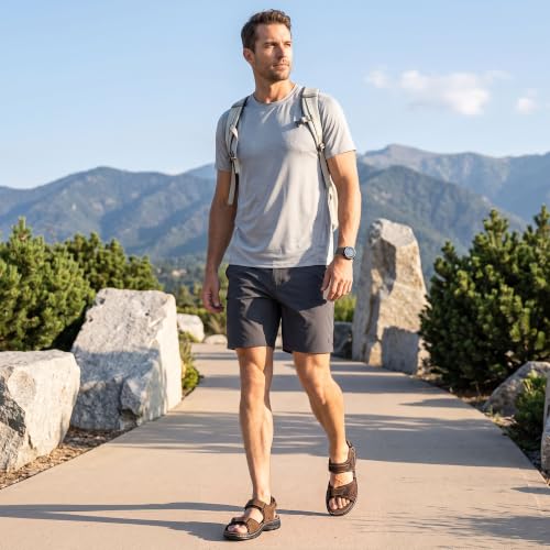 Image of JOUSEN Men's Sandals Outdoor Open Toe Water Beach Sandal Leather Sport Sandal