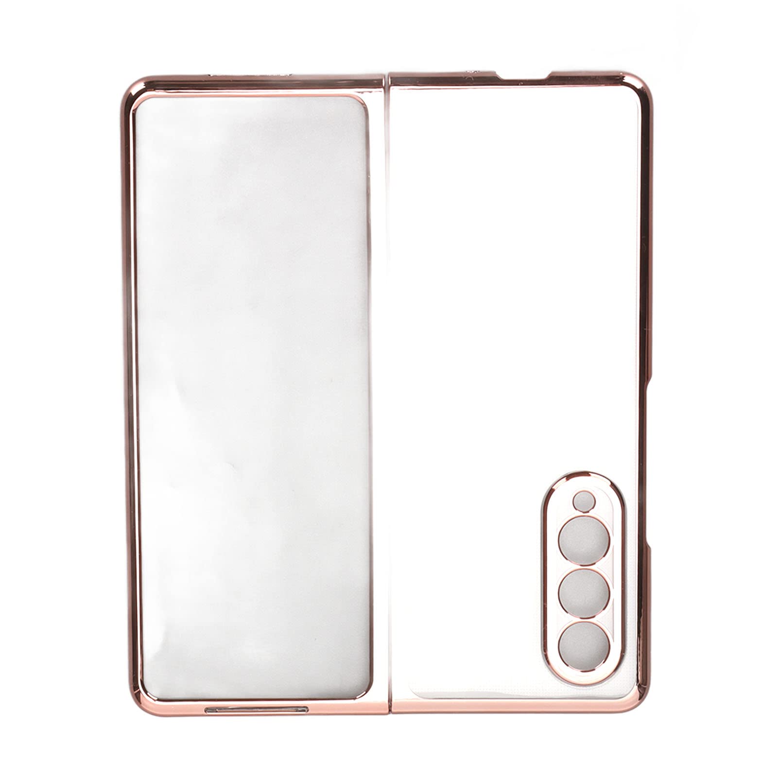 Cocoarm Custodia Pieghevole Elettroplaccata per Z Fold 3, PC (Rose Gold)