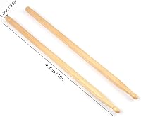Vista 2 de Baquetas, 24 pares de baquetas 5A, 16 pulgadas, baquetas de punta de madera clásica a granel, baquetas de madera de arce con tono coincidente