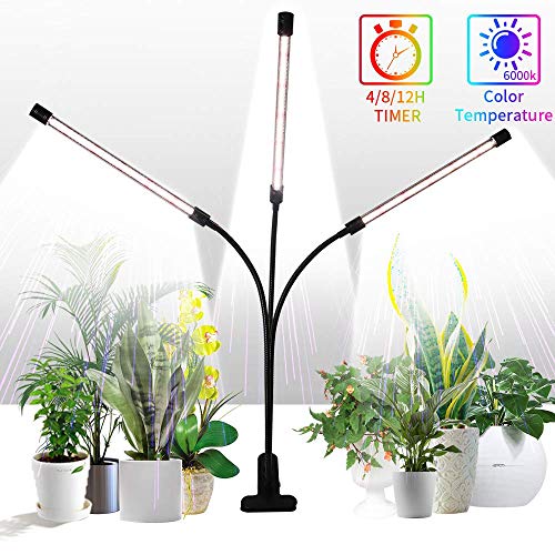 Grow Light for Indoor Plants,GHodec Tri-Head 75W 126LED Plant Lights for Small Plants,360°