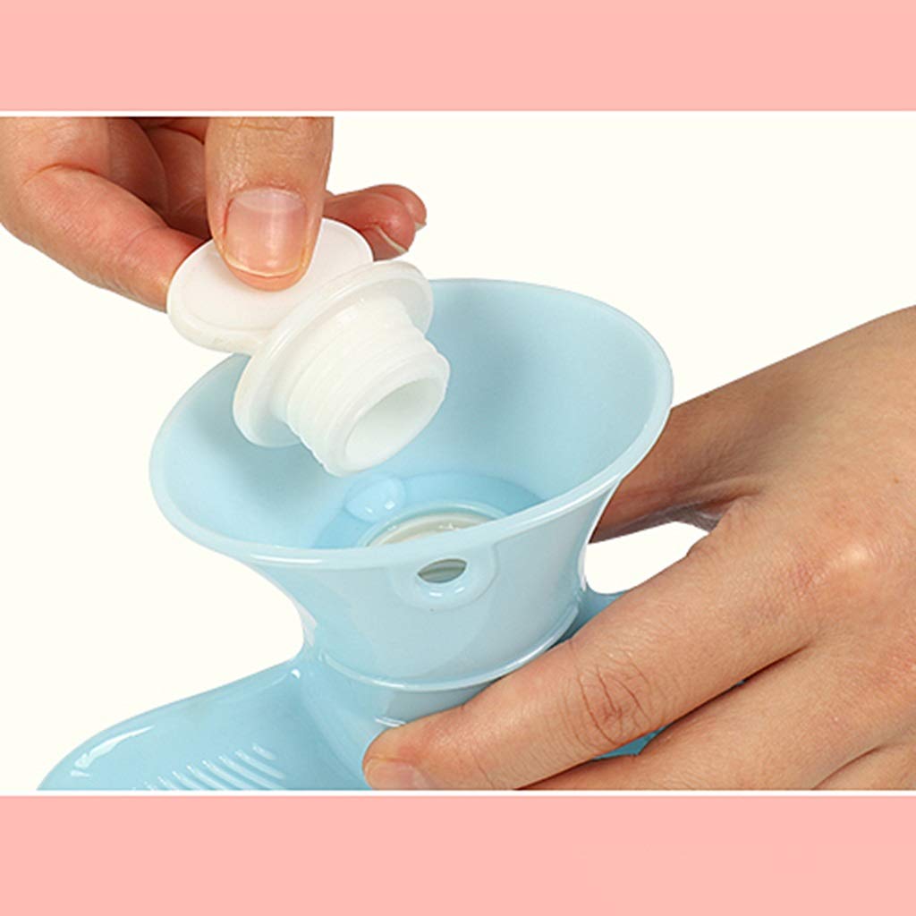 SKUZA Wärmflasche, niedliche Wärmflasche mit weichem Bezug, Wassereinspritzung, Wärmbeutel, tragbares Handwärmer-Geschenk for Frauen und Mädchen