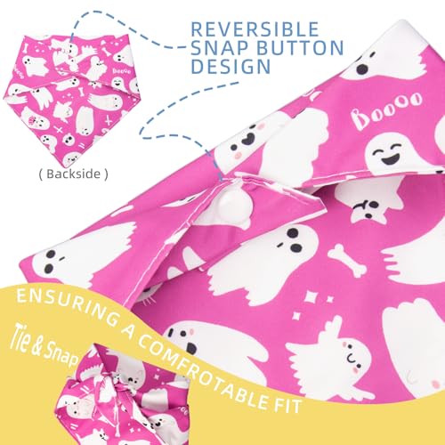 Pañuelo para perro Halloween Fantasma Rosa Talla L miniatura 2