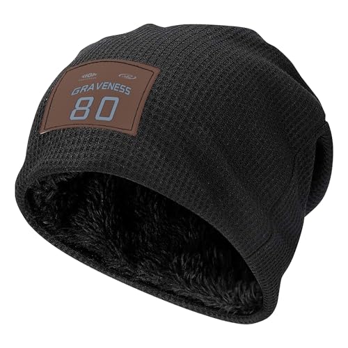 Bonnet homme hiver en maille torsadée doublé polaire coupe-vent pour sport outdoor