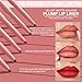 6Pcs Retractable Lip Liner Pencils Set, Ruby Mauve Red Rose Nude Pink Purple Taupe Brown 6 Rich Pigmented Shades Waterproof & Long-Lasting Creamy Matte Velvet Finish for Shaping & Sculpting Lips (#02)