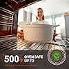 Overmont Enameled Cast Iron Dutch Oven - 5.5QT Pot with Lid Cookbook & Cotton Potholders - Heavy-Duty Cookware for Braising, Stews, Roasting, Sourdough Baking White #3