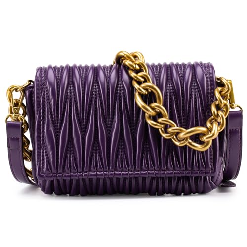 Image of Montana West Quilted Small Shoulder Bag for Women Y2K Trendy Cute Clutch Underarm Purse with 2 Removable Straps