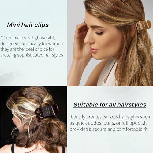 Set de 4 pinzas pequeñas para cabello miniatura 5