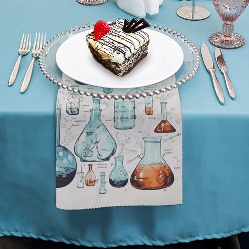 Servilletas de tela con estampado floral química 6 unidades miniatura 4