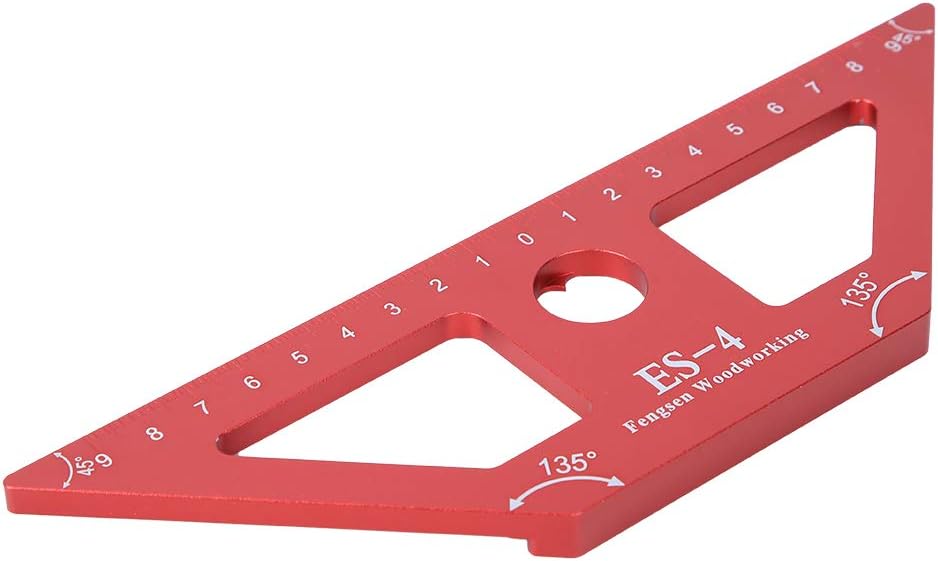 OnnertuneAluminum Alloy 6061 Manufacturing Hand-Operated Measuring ES-4 Accurate Scale Woodworking Ruler Durable for Woodworking Ruler