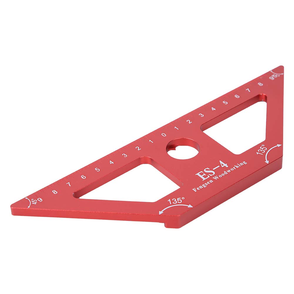 OnnertuneAluminum Alloy 6061 Manufacturing Hand-Operated Measuring ES-4 Accurate Scale Woodworking Ruler Durable for Woodworking Ruler