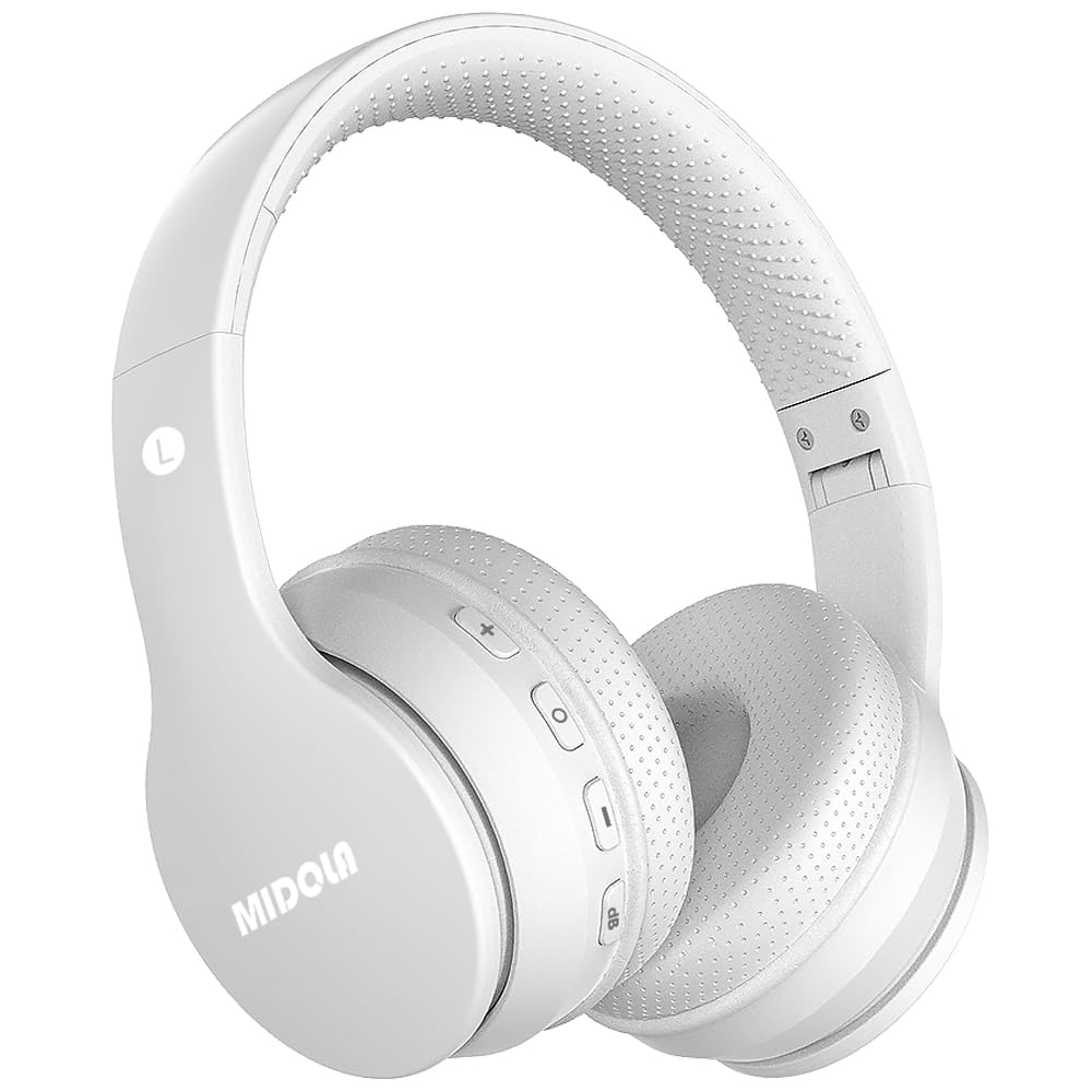 MIDOLA Kids Headphones Bluetooth 5.4 Wireless 68H Play Time Volume Limit 85/94dB Over-Ear Foldable Headset,Type-C Fast Charging, Wired Aux Mic for