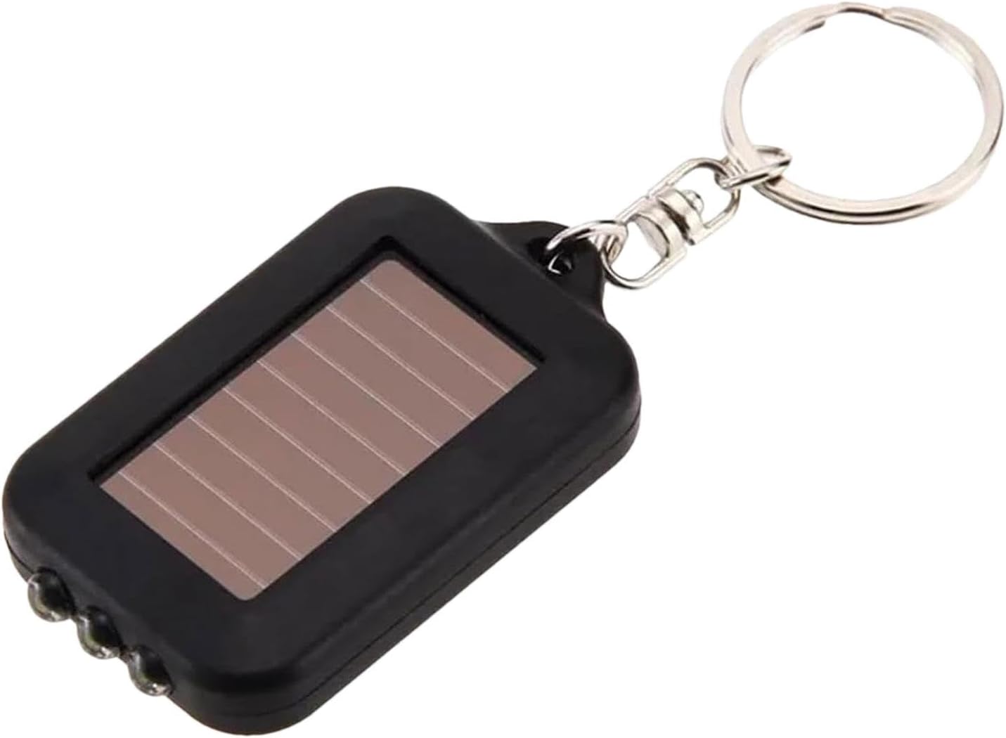 Solar Charging Keychain Flashlight - minii Flashlight Keychain Torch |LED Solar Powered Small Keychain Flashlight|Pocket-Sized minii LED Keychain Flashlight |Portable Flash Torch With Built-in Battery